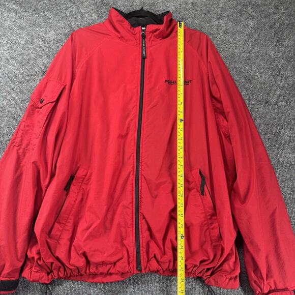 Vintage Y2K Polo Sport Ralph Lauren Windbreaker Men Large Full Zip Multi Pocket - Picture 11 of 13